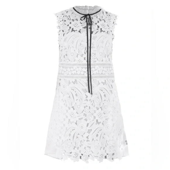 Self-Portrait | Dresses | Selfportrait Watteau Back Guipure Lace Mini Dress  | Poshmark